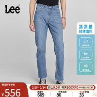 Lee 24早春726標準中腰直腳深藍色男輕薄牛仔褲涼涼褲潮 深藍
