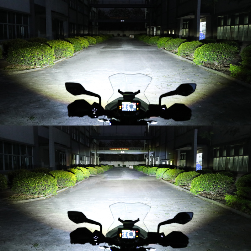 LOBOO萝卜摩托车射灯 L12T改装雾灯爆闪超亮强光灯远近光铺路灯