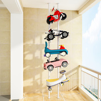 顶天立地玩具车收纳架客厅落地多层儿童滑板自行平衡车置物架子