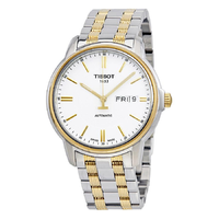 3.8焕新：TISSOT 天梭 男士 T0654302203100 模拟显示瑞士自动两调手表