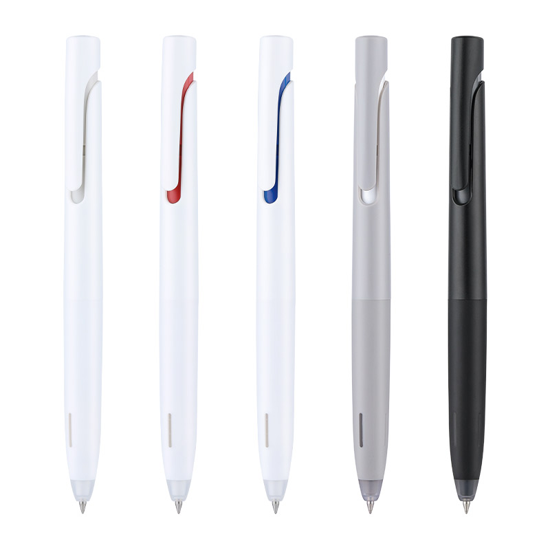 日本zebra斑马中性笔blen减振防震笔速干JJZ66高颜值白杆水笔按动 式减震笔JNC笔芯低重心黑笔0.5