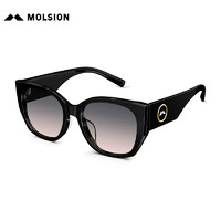 陌森（Molsion）眼镜猫眼大框防晒墨镜近视太阳镜MS3102D A13框 1.60偏光 