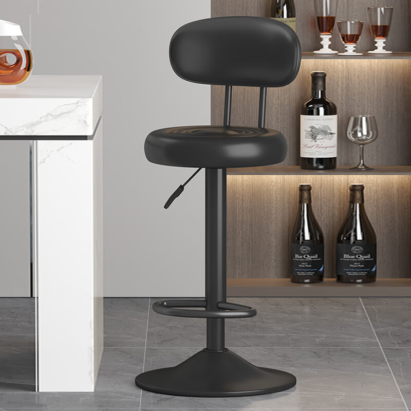 HK STAR 华恺之星 吧台椅子高脚椅酒吧椅升降办公椅酒店前台简约椅子BY625高款黑 高款黑色