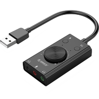 ORICO 奧?？?USB聲卡外接耳機免驅獨立臺式電腦筆記本轉換器轉接頭