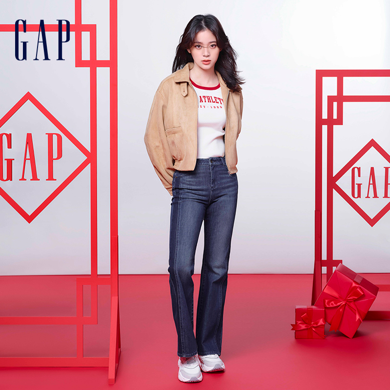 Gap 盖璞 女装2024春季天鹅颈针织衫新年毛衣891639