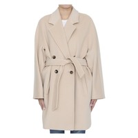 Max Mara 女士米色短款羊毛大衣 101801