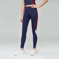 hosa 浩沙 女运动裤修身跑步薄款撞色外穿健身瑜伽九分裤