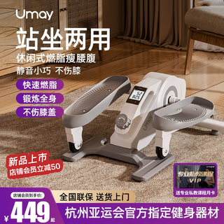 Umay 佑美 椭圆机迷你mini家用健身小型多功能走步踏步机太空漫步仪健身器材 C3白色-16档阻力调节-不占