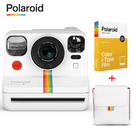 Polaroid 寶麗來 Now+二代拍立得 5款濾鏡 自動對焦式膠片相機 白色套裝三（含i-Type彩色8張+Now相機包）