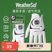 FootJoy高尔夫手套男士WeatherSof耐磨柔和手感手套FJ高尔夫球手 左手 WeatherSof男士 24