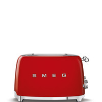SMEG斯麦格意大利复古烤面包机不锈钢四片吐司机多士炉TSF03红色