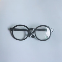 达闻西棉花娃娃眼镜 娃用墨镜透明镜8.8cm小布【三件】 黑色 20cm