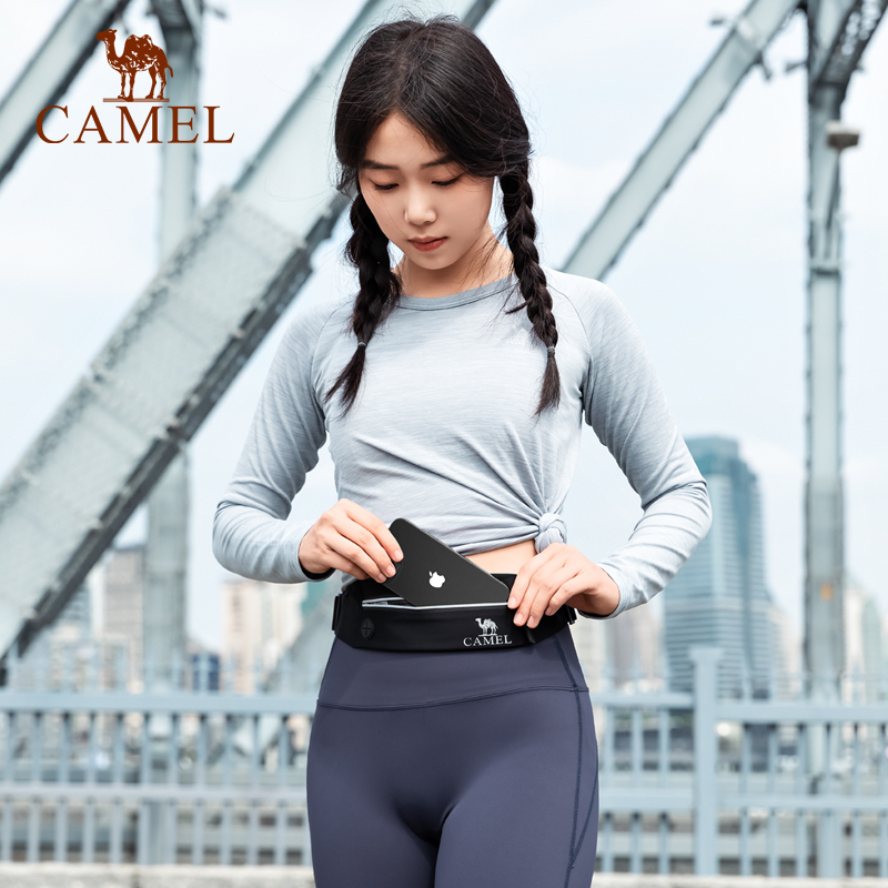 骆驼跑步手机袋男腰包女2023运动包轻薄隐形腰带防水跑步装备