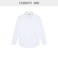 CERRUTI 1881男装早春商务休闲纯棉长袖礼服白衬衫男C4839EI171 白色 44