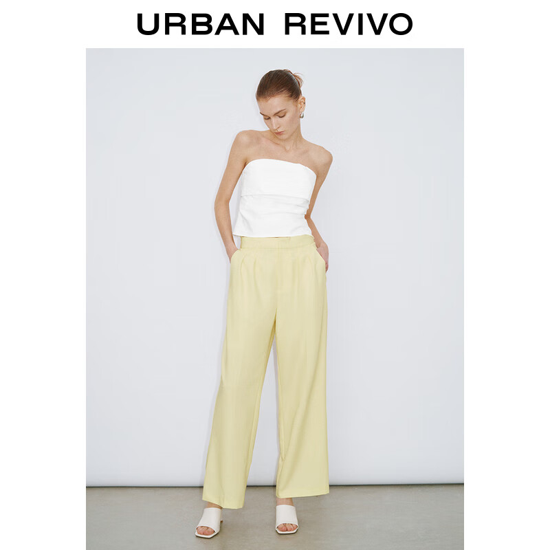 UR2024春季女装时尚氛围感打揽一字露肩罩衫衬衫UWG240071 本白 XS