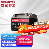 山特（SANTAK）UPS不间断电源电池 山特城堡电池 山特电池 C12-26AH