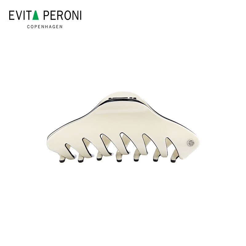 依慧达（Evita Peroni ）鲨鱼夹大号发夹后脑勺高马尾抓夹女发卡侧边38女神节 米白色【99%女士优选】