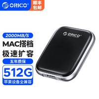 奥睿科（ORICO）移动固态硬盘Type-C/USB3.2接口PSSD高速便携硬盘全兼容MAC笔记本手机平板电脑扩容存储黑甲虫A 【512GB】黑甲虫A20-2000MB/S