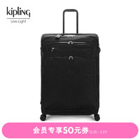 Kipling男女款2024春季旅行行李箱拉杆箱NEW YOURI SPIN系列 黑皮诺色 28