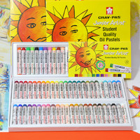 SAKURA 樱花 日本SAKURA樱花升级版小太阳油画棒套装儿童不脏手油蜡笔幼儿园画画笔小美术上色绘画笔