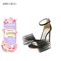 JIMMY CHOO 女士黑色高跟凉鞋 AVELINE 100 YMG 194 BLACK BLACK 36