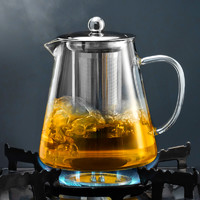 围炉玻璃茶壶家用过滤泡茶壶大容量水壶耐热玻璃壶花茶红茶具套装