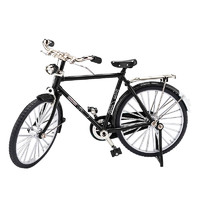 JIAYE MODEL 嘉业模型 金属仿真创意传统老式复古单车二八大杠三轮自行车模型玩具黄包车