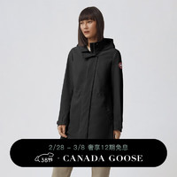 加拿大鹅（Canada Goose）Belcarra 女士风衣夹克户外休闲外套轻量 2424L 61 黑色 L