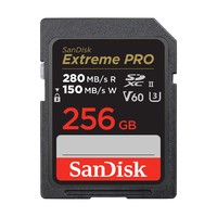 移動專享：SanDisk 閃迪 256GB Extreme PRO SDXC UHS-II 存儲卡 C10/U3/V60/6K/4K UHD/SD 卡 SDSDXEP-256G-GN4IN