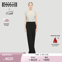 Wolford【早春新款】沃尔福特Crepe通勤干练舒适直筒阔腿裤53212 7005 黑色 M