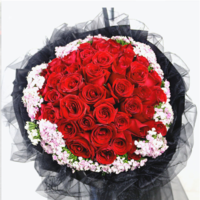 首望 鲜花同城配送99朵玫瑰花束送女友生日求婚生日礼物全国花店配送 33朵红玫瑰 不含花瓶