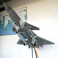 teerbo 特尔博 1:12歼20战斗机大型飞机模型  大型航模展览装备展厅设计