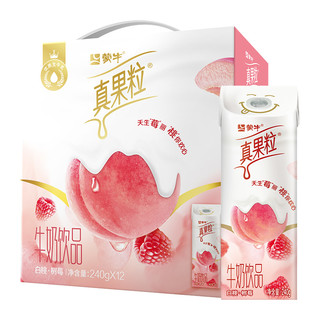 88VIP：真果粒 蒙牛真果粒牛奶饮品白桃树莓味240g×12包