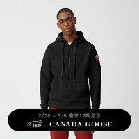 CANADA GOOSE 12期免息：加拿大鹅（Canada Goose） Huron男士全拉链连帽卫衣 7401M 61 黑色 M