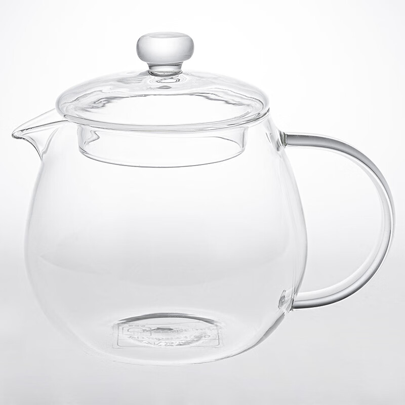 NITORINITORI宜得利家居 泡茶家用过滤耐热玻璃单柄茶壶 450ml 透明 650ml