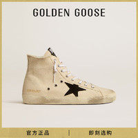 Golden Goose女鞋 Francy复古脏脏鞋黑色星星时尚休闲高帮鞋 白色 35码225mm