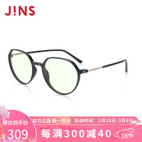 睛姿（JINS）40%防蓝光眼镜防辐射日用TR90皇冠框电脑护目镜升级FPC22S001 94黑色