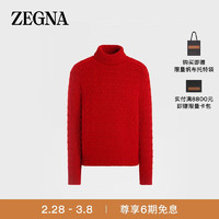 杰尼亚男装春季混红色OasiCashmere羊绒针织毛衣UDK33A7-120-R95-46