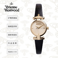 Vivienne Westwood 西太后女士手表女时尚皮带简约气质女表腕表  黑色女表