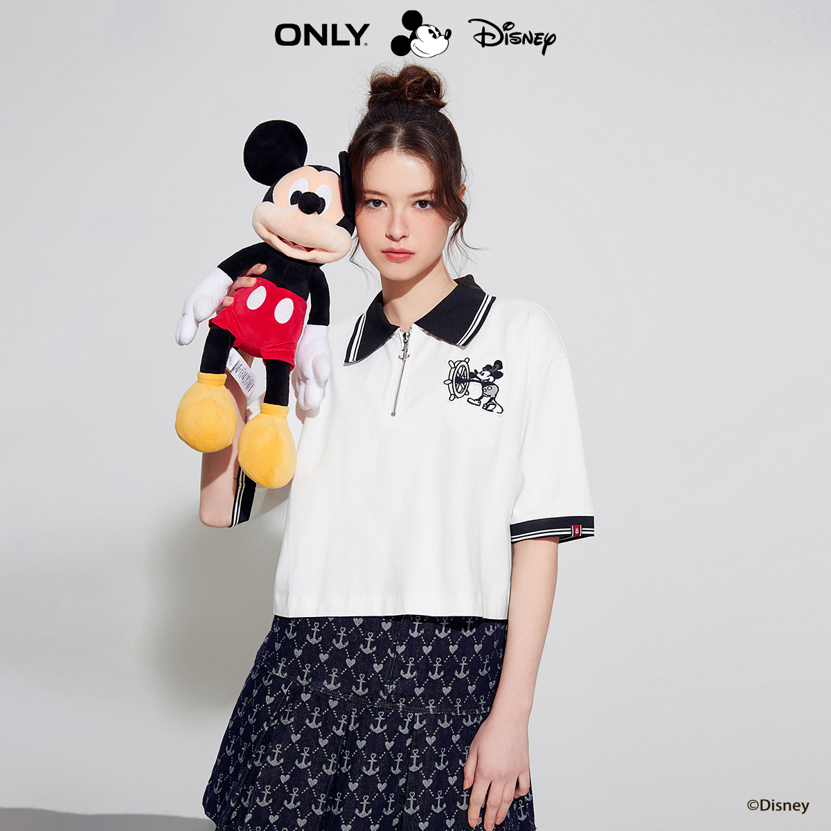 ONLY秋季迪士尼米奇DISNEY联名款短款T恤女|123101137