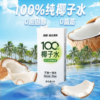 南国食品海南特产100%纯椰子水天然鲜椰子汁果汁饮料电解质水1L