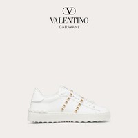 GIOVANNI VALENTINO 卓凡尼·华伦天奴 VALENTINO GARAVANI/华伦天奴ROCKSTUD UNTITLED牛皮运动鞋小白鞋（39.5、白色）
