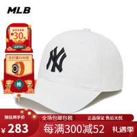 MLB韩国棒球帽洋基队男女大标NY帽子软顶夏LA鸭舌帽CP66 白色大标NY 均码