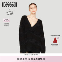 Wolford【金晨同款】WolfordxHeurueh联名系列男女同款羊毛针织套衫53352 9180 黑色 S/M