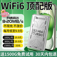 上赞 S2miniturbo随身wifi免插卡移动无线wifi6上网卡三网通4g流量