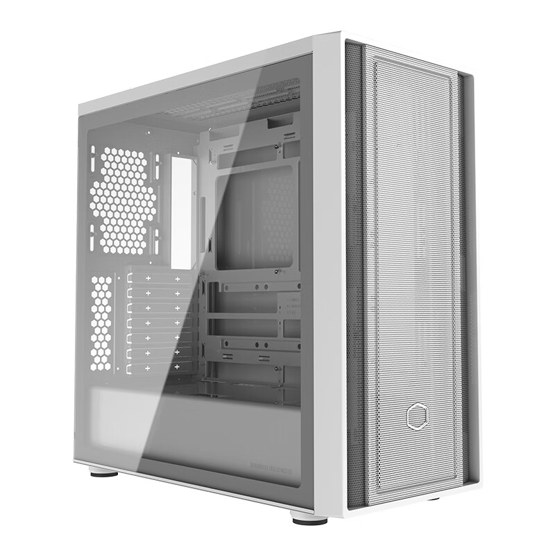 酷冷至尊（CoolerMaster）Box600 白 ATX电脑中塔背插机箱 支持背插主板/冲孔前面板/钢玻侧板/双360水冷位