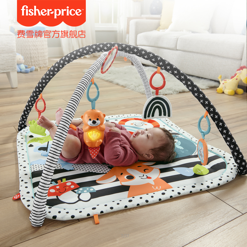 费雪（Fisher-Price）婴儿玩具0-3岁新生儿- 3合1趣味萌宠乐园器HBP41