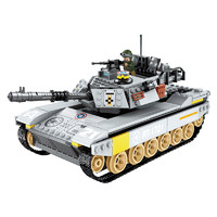 QMAN 啟蒙 積木戰艦軍事系列拼裝兒童玩具男孩子坦克裝甲車機械模型1721