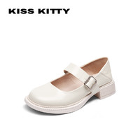 Kiss Kitty 女士中跟玛丽珍鞋 SA32159-36 米白色 39