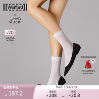 Wolford/沃尔福特Cotton80D棉质混纺正装气质女弹性舒适短袜45019 1001 白色 S